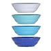Sonoma 28-ounce Plastic Bowls for Cereal or Salad | set of 8 in 4 Coastal Colors