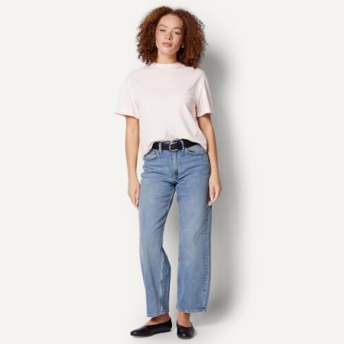 Amazon Essentials Women's Loose Fit Round Neck Short Sleeve Shirt