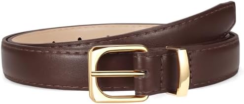 XZQTIVE Casual Leather Thin Belt for Women Fashion Ladies Waist