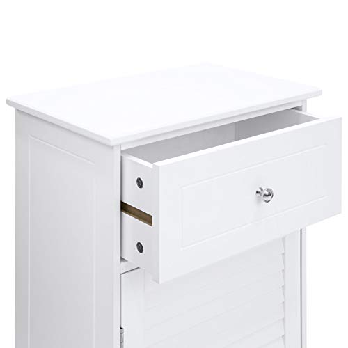totoshop Bathroom Floor Storage Cabinet - White