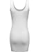 FPT Womens Basic Extra Long Fitted Tunic Tank Top WHITE SMALL
