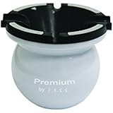 F.e.s.s. Products Glow in The Dark Premium Multi Function Cigarette Cigar Ashtray Portable Spittoon - White