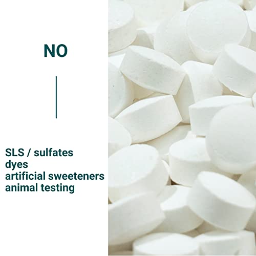 Dr.NOAH Toothpaste Tablets with Fluoride 30 Tablets Tin Travel Can