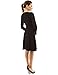 PattyBoutik Women V Neck Faux Wrap Long Sleeve Knit Dress (Black X-Large)