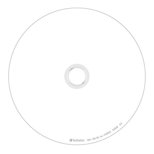 Verbatim Mitsubishi 50GB 2x Speed BD-RE Blu-ray Re-Writable Disk 10 Pack - Ink-jet printable - Each disk in a jewel case