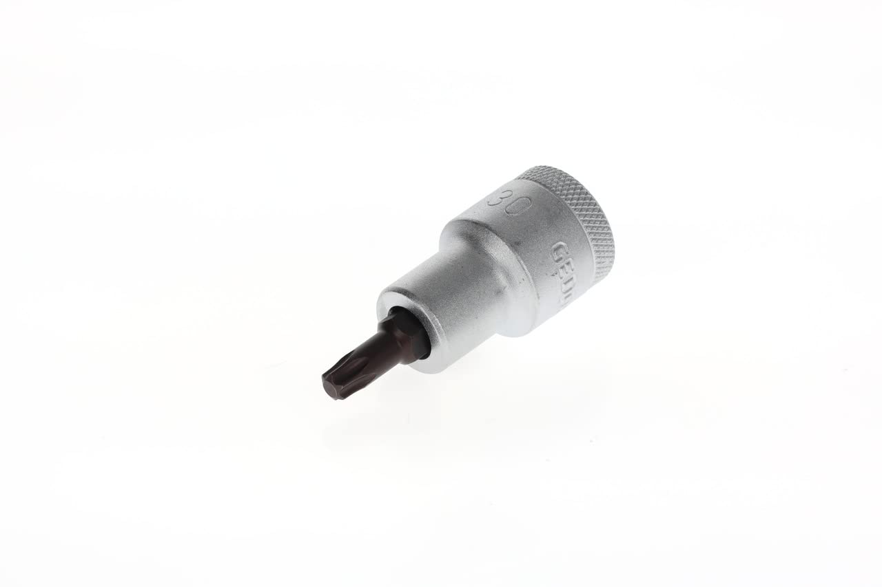 GEDORE Screwdriver bit socket Torx, Short, T30, AF 5.52 mm, 1/2" 12.5 mm, Screwdriver bit socket, Tool, ITX 19 T30