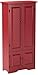 Target Marketing Systems Tall Storage Cabinet with 2 Adjustable Top Shelves and 1 Bottom Shelf, Declutter Organizer for Bedroom, Kitchen, Bathroom or Laundry Room, Red