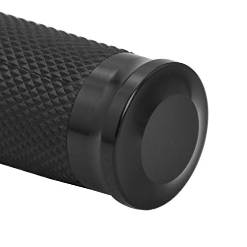 Lalaparts Black 1" Motorcycle Handle Bar Hand Grips Compatible for Harley Touring Honda Yamaha Suzuki Kawasaki