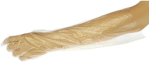 Volk Protective Clear Polyethylene Powder-Free Elbow Length Disposable Gloves