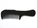 Myhsmooth Bb-1w-mt Wide Tooth Handmade No Static Black Buffalo Horn Comb with Green Sandalwood Handle(7.3''*2'')