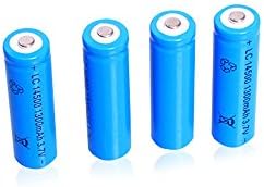 SkoTeRy 14500 lithium 3.7V 1300mAh Rechargable Li-Ion Size as AA Battery(Pack of 4)