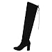 Beston FD19 Women's Over The Knee Drawstring Block Heel Boots Full Size Small
