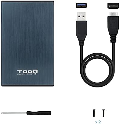 TQE-2527PB - Caixa para discos rígidos HDD de 2,5" (SATA I/II/III até 9,5 mm de altura, USB 3.0) Alumínio, Indicador LED, cor azul pacifico, 50 grs