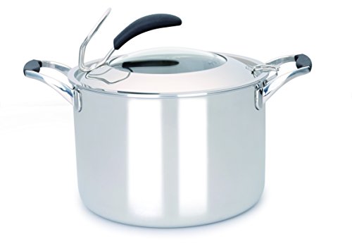 Gunter Wilhelm 308 Stockpot with Lid, 5-Ply, 8 Quart, Stainless Steel Cookware (Pack of 2)