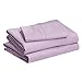 Amazon Basics Lightweight Super Soft Easy Care Wrinkle Free Microfiber 3 Piece Bed Sheet Set with 14-Inch Deep Pockets, Twin, Frosted Lavender, Solid, Kids, Men & Women Bedding
