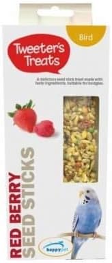 Tweeter's Treats Seed Sticks for Budgies - Red Berry, 100 g (Pack of 1)