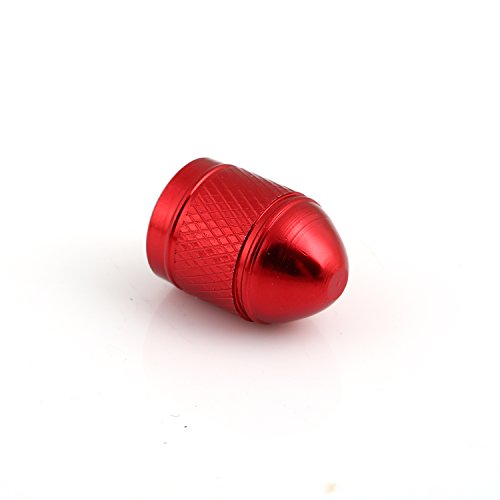 image for Red Car Tire Valve Stems Cap Bullet Style Tire Valve Cap from Godeson,