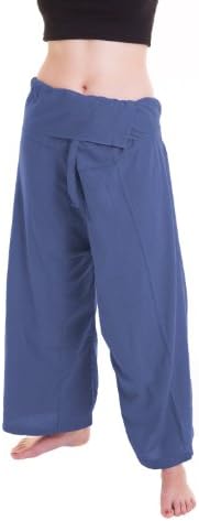 "NISAKORN" 1 Original Fisherman Yoga Pants FREE SIZE Authentic 100% Toray "Gangaeng Chaolay"