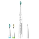 Fairywill Sonic Powered Electric Toothbrush - Get A Dentist Like Clean with 5 Modes, Smart Timer, 3 Brush Heads, Fully Rechargeable with One 4 Hr Charge Last 30 Days, Whitening Toothbrush for Adults
