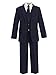Bello Giovane Boys Navy Formal Dress Slim Suit Set (Free Bow Tie)