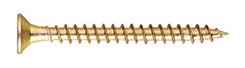 Index Fixing Systems tp-to VTPTO40020_ Pack of 250 Chipboard Screws Countersunk Head 90 Degree Fillet 40th Lubrificado (Bi-Chromate Steel Coating)