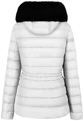BodiLove Women's Winter Quilted Puffer Short Coat