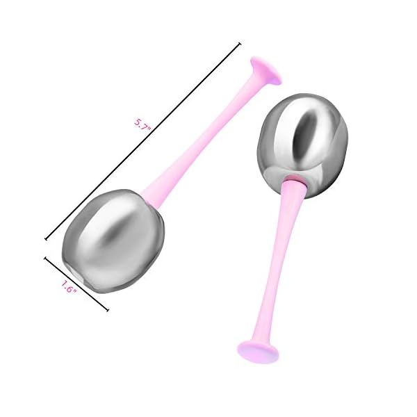 Ice-Globes-Facial-Skin-Care-Tools-for-Women-Face-Eyes-Stainless-Steel-Face-Beauty-Cryo-Roller-for-Girls-Ladies-Cooling-Massage-Spa-Globes-with-Storage-Case Pfefe Ice Globes Facial Skin Care Tools for Women Face & Eyes, Stainless Steel Cryo Sticks Face Roller for Girls Ladies…