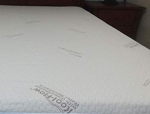 Snuggle-Pedic Memory Foam Mattress Protector - Organic Cotton with Eco-Friendly Greenshield Water Resistance - Kool-Flow Breathable Stretch Fabric - All USA Made - Best for Plush Beds - Queen