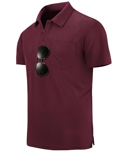 zitysport 3 Pack Polo Shirts Men Polo Golf Short Sleeve Quick Dry Breathable Men Regular Fit Shirts Polos Work Man Summer Sport T-Shirt Man