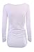 Liu & Qu Women's Maternity Ruched Tunic Tops Mama Clothes Long Sleeve Scoop Neck Pregnancy T-Shirt White
