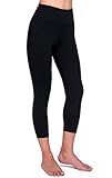 Daisity Women's Yoga Capris - Gym Activewear Slim Spandex Tights - Hidden Pocket
