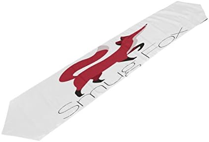 WDYSECRET Smug Fox 100% Polyester Table Runner Table Top Decoration Home Decor(13x90(in))