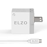 Elzo Quick Charge 3.0 18W USB Wall Charger Adapter Fast Portable Charger With A 3.3ft Rapid Quick Charge Micro USB Cable For Samsung Galaxy/Note, LG Flex2/V10/G4, Nexus 6, Motorola Droid/X, White