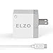 Elzo Quick Charge 3.0 18W USB Wall Charger Adapter Fast Portable Charger With A 3.3ft Rapid Quick Charge Micro USB Cable For Samsung Galaxy/Note, LG Flex2/V10/G4, Nexus 6, Motorola Droid/X, White