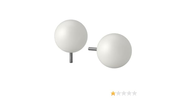 Amazon Com Ikea Vasentlig Vasentlig White Round Finial Curtain