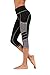 IMIDO Women's Yoga Capri Pants Sport Tights Workout Running Leggings with Side Pocket (L, Gray Capri Pants)