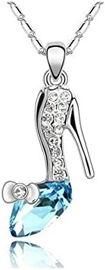 Cinderella Crystal Shoes Pendant Necklace