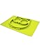 Silicone Feeding Mat for Kids, Switol One Piece Non Slip Placemat and Bowl Fit most Highchair Trays ( Yellow Green )