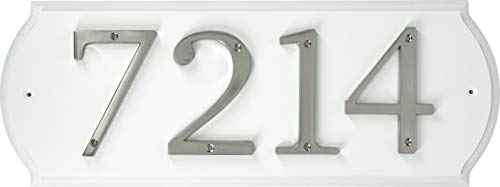 Distinctions by Hillman 843324 4-Inch Brushed Nickel Flush-Mount House Number 4