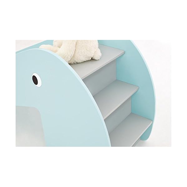 Pinolino Indoor-Rutsche Lotta aus Holz, Belastbarkeit 60 kg, mit 2 Augenaufklebern, für Kinder ab 3 Jahren, Mint/grau – Bild 5