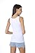 Women Soft Button Sleeveless Knit Ribbed Cotton Tank Tops,White