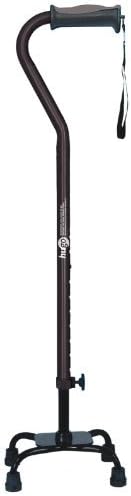 Hugo Quad Cane Adjustable for Right or Left Hand, Small, Black by Hugo Mobility