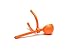 Jarware Coffee Spoon Clip for Wide Mouth Mason Jars, Orange