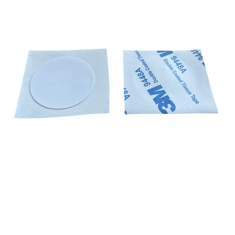 YARONGTECH NFC Tags Black Sticker NXP Ntag215 Round 1 inch Compatible With Amiibo Tagmo 504 Bytes Memory Fully Programmable, Works with All NFC Enabled Devices (White 20 Pack)