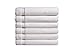 AmazonCommercial Cotton Bath Towel Set, Pack of 6, 650 GSM, White, 54