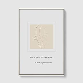 Framed Canvas Home Artwork Decoration Line Art Canvas Wall Art for Living Room, Bedroom - 16x24 inches