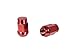 20pcs Red Bulge Lug Nuts - Metric 12x1.5 Threads - Conical Cone Acorn Seat, Closed End - 1.4 inch Length - Uses 19mm or 3/4 inch Hex Socket - Compatible with Honda Acura Toyota Mazda Hyundai