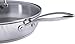 Stainless Steel Skillet with Glass Cover - 12 Inch - Induction Compatible - 30 x 6.8 cm - Multipurpose Use for Home Kitchen or Restaurant