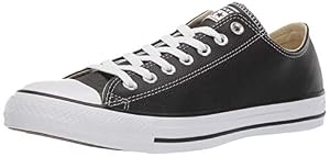 Image of Converse Chuck Taylor All Star Ox Black Monochrome Leather 5 M US Men / 7 M US Women