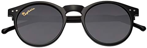 Capraia Timorasso Festival Round Vintage Sunglasses Ultra Light TR90 Frame and Polarised Lenses UV400 protected Mens Womens